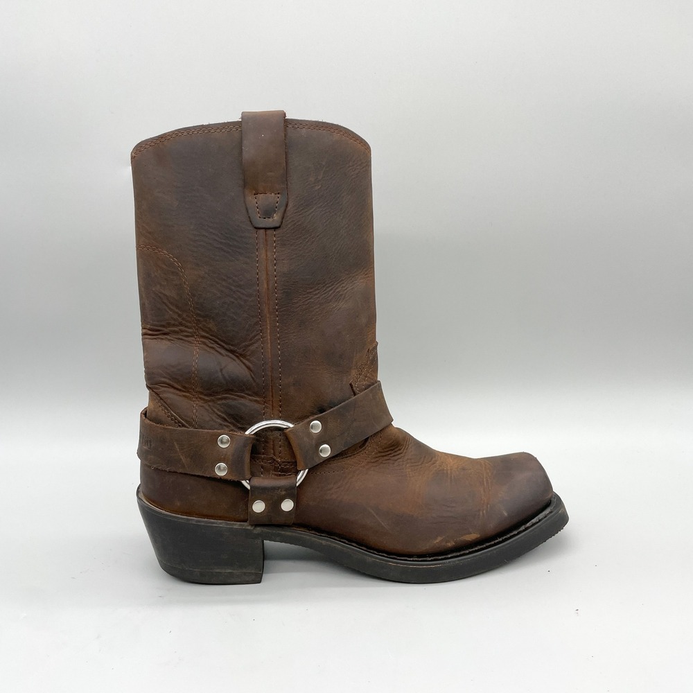 Durango Womens 10M Crossroads Harness Western Boots Brown Leather Moto Biker